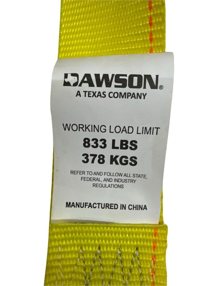2"x12' Yellow E-Track Cam Buckle Strap (10 Pack)