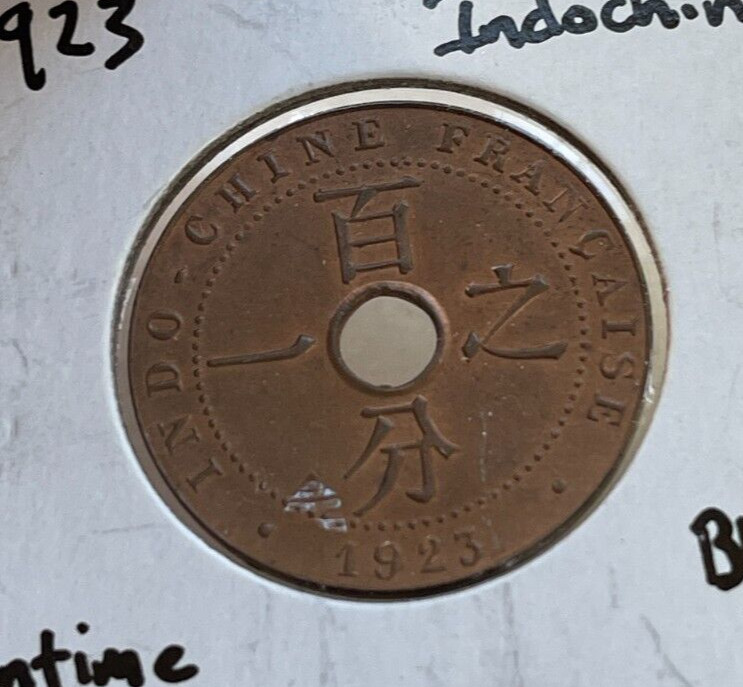 1923 French Indochina 1 One Cent