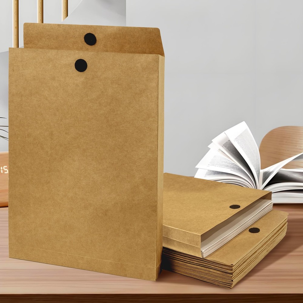 30 Pack Expandable Envelopes 13 x 9.4 Inch, Large Heavy-Duty Hook-and-Loop Fa...