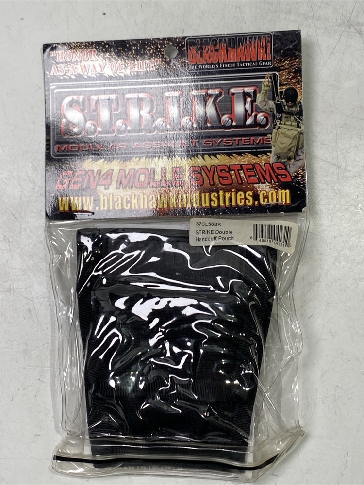 NEW - Blackhawk Strike Double Handcuff Pouch - 38CL56BK Black