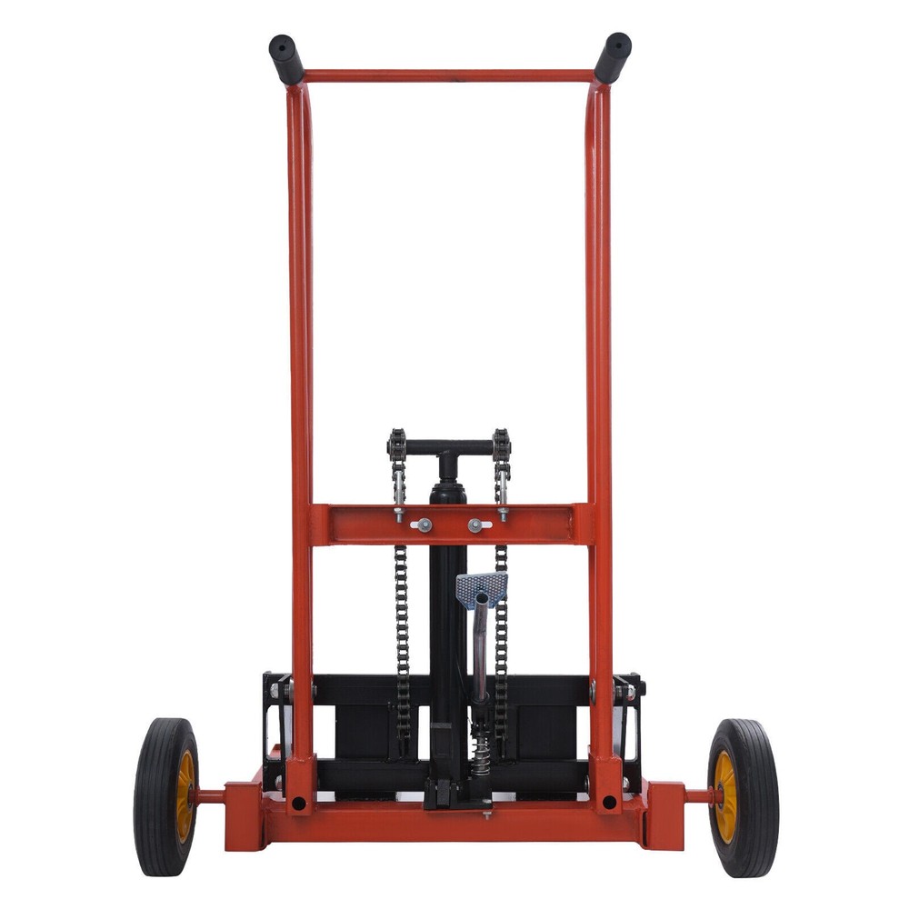 577lbs Hydraulic Material Lift Winch Stacker Adjustable Hight Pallet Dolly Lift