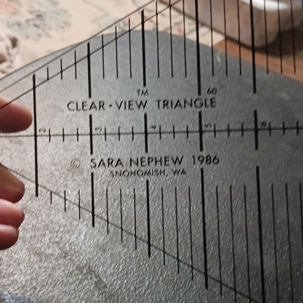 Clear View Triangle 60 Acrylic Sewing Ruler Triangle Shape