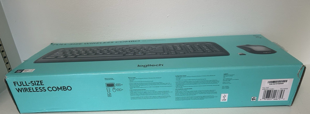 Logitech MK335 Wireless Desktop Keyboard and Mouse Combo Black/Silver