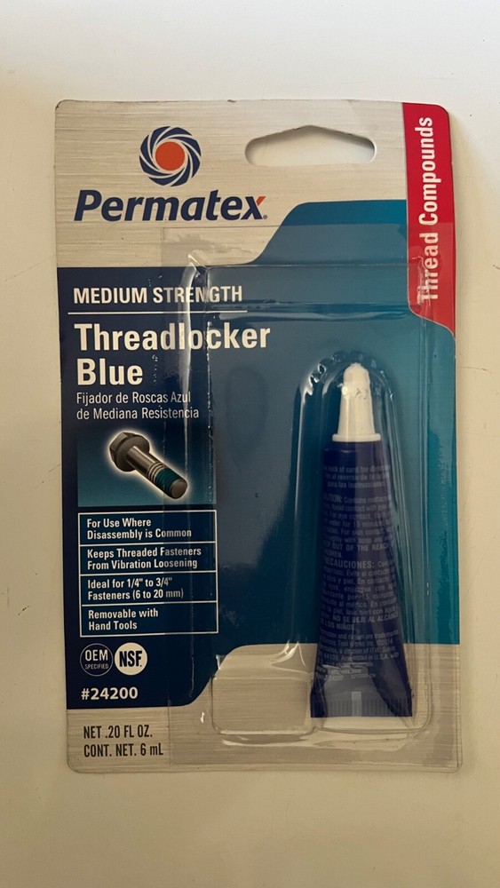 Permatex 24200 Medium Strength Threadlocker Blue 6 ml