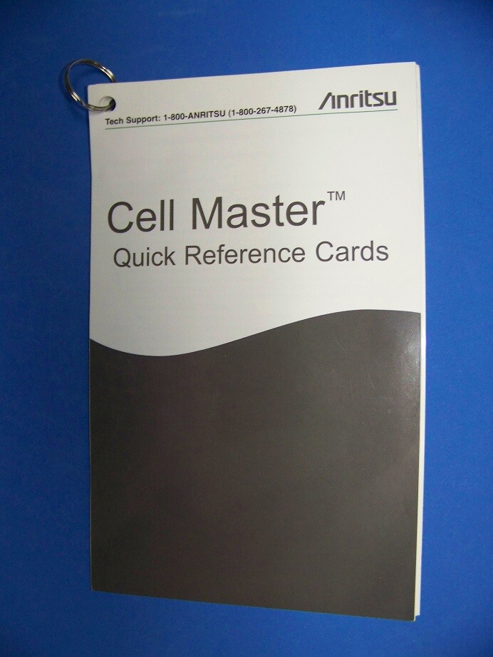 Nice Anritsu PN:00986 Cell Master Quick Reference Card set of 18/32 total pages