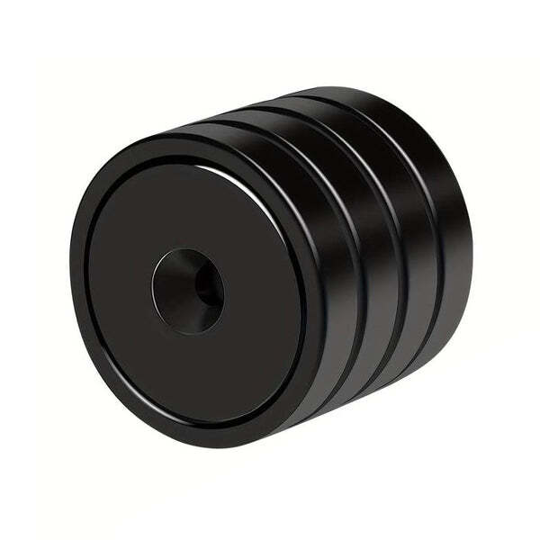 1X Strong Neodymium Countersunk Pot Magnet D32mm 25kg | BLACK Epoxy | Rust Proof