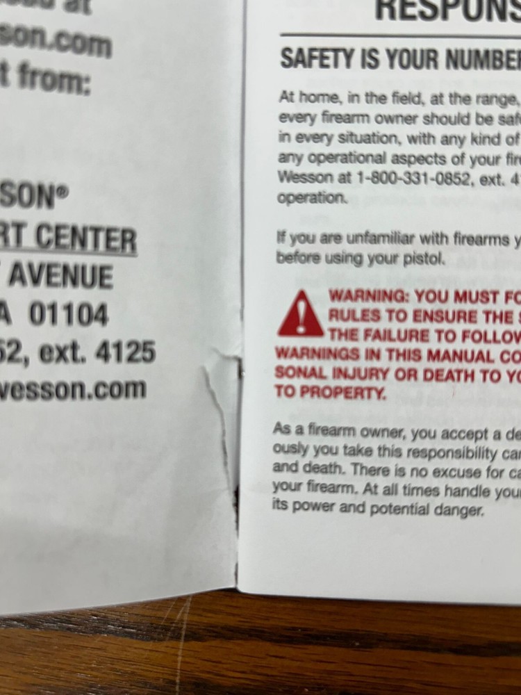 Smith & Wesson M&P Pistol Safety & Instruction Manual