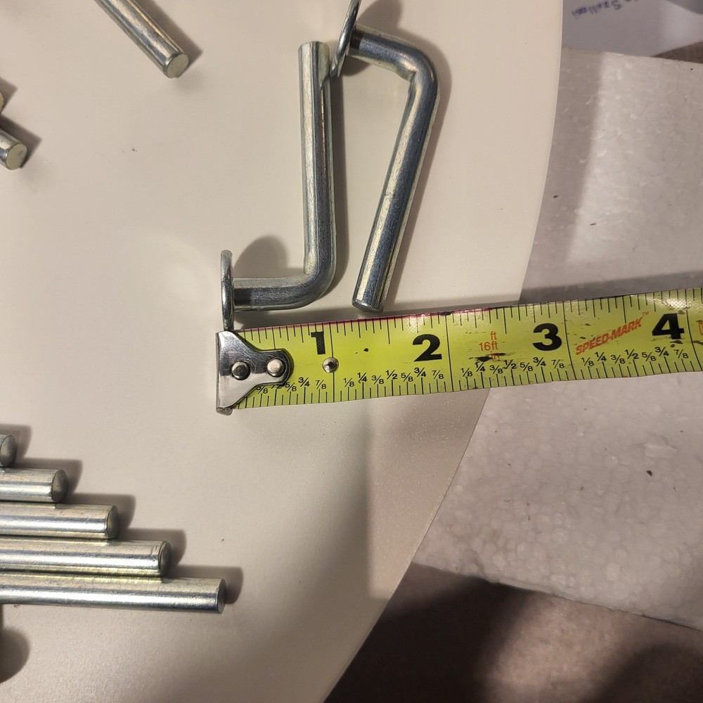 Universal Pallet Rack J Bolt Drop Pin, Pkg Qty 167