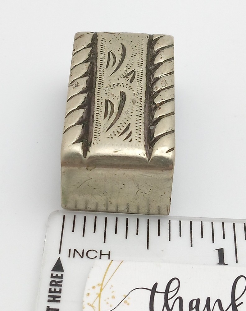 Embossed Keeper Loop For Belt Buckles Silver Plate Scarf Woggle Tie Holder