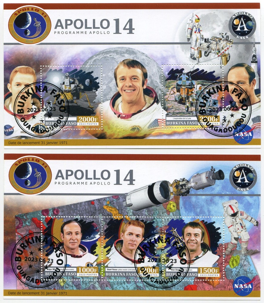 Lollini W72 SPACE - Apollo 14 - A Shepard St Roosa E Mitchell - 2 Sheets 2023