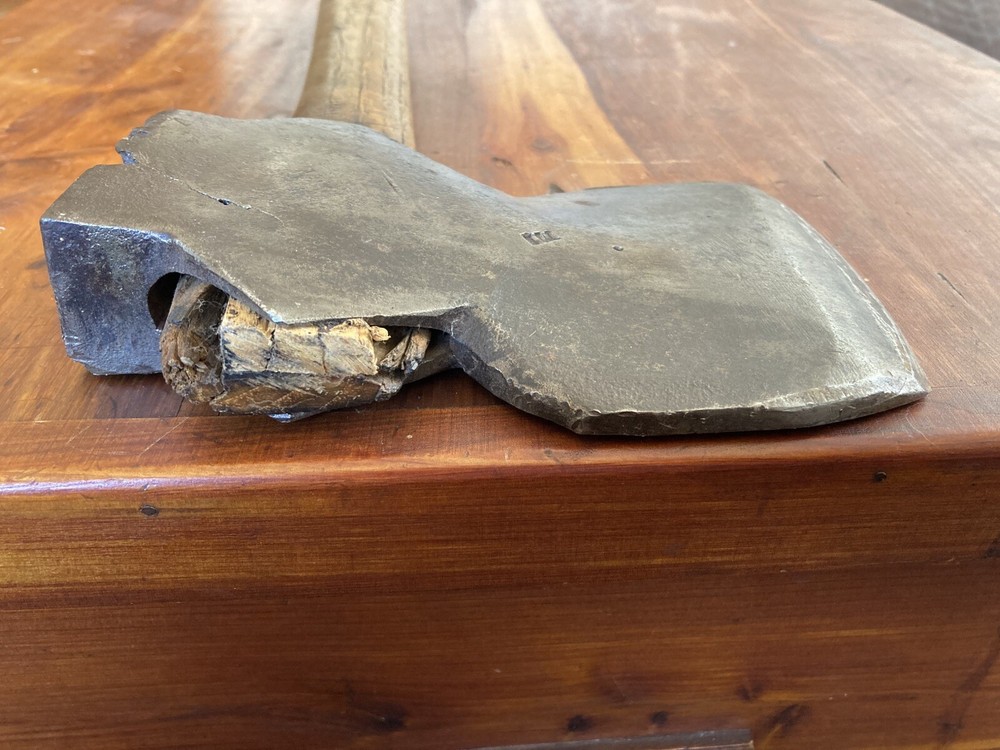 Antique Single Bevel Side Axe - Blacksmith Forged