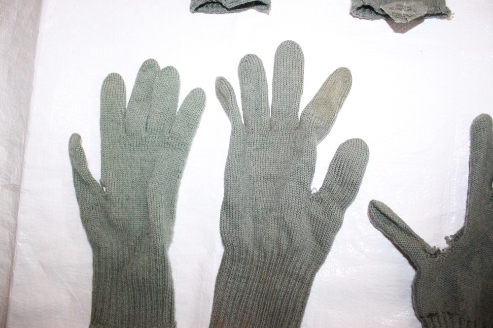 3 Pairs US Military Large CW Glove Inserts Type Class 2 Wool Authentic DEFECTS