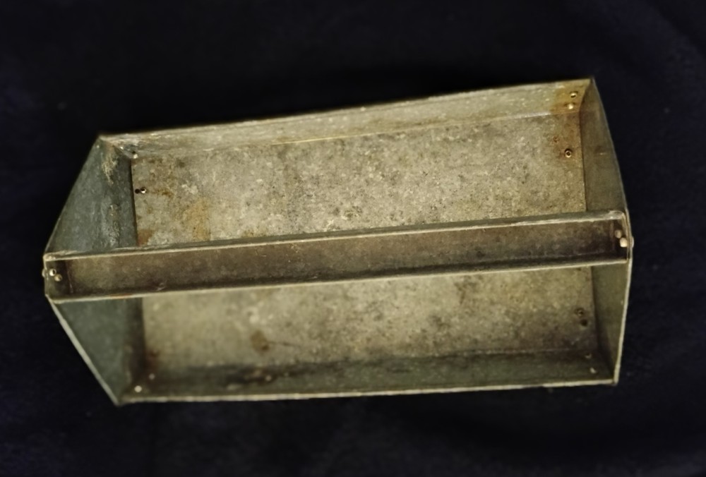 Vintage 1950’s Galvanized Metal Tool Box Insert Tote