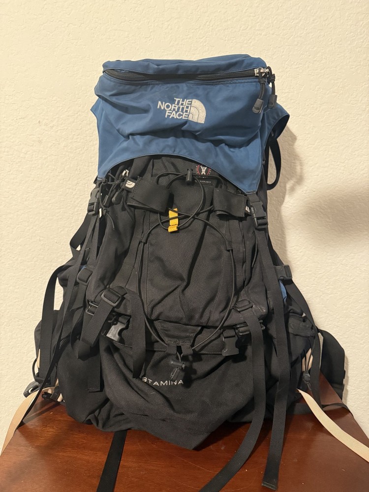 Northface Hiking Back Pack Stamina Internal Blue WOmens Frame Backpack W/M
