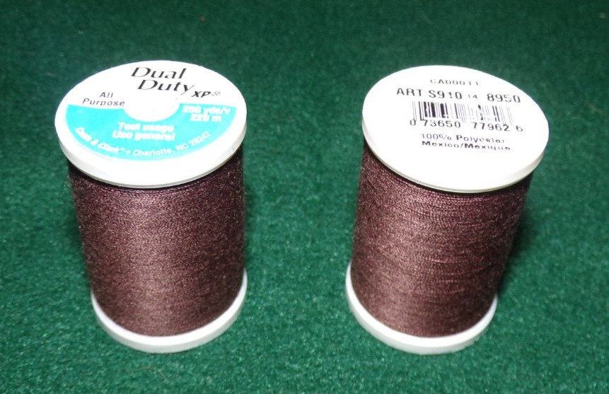 Dual Duty All Purpose Polyester Thread, 250 yards, Chocolate (8950)