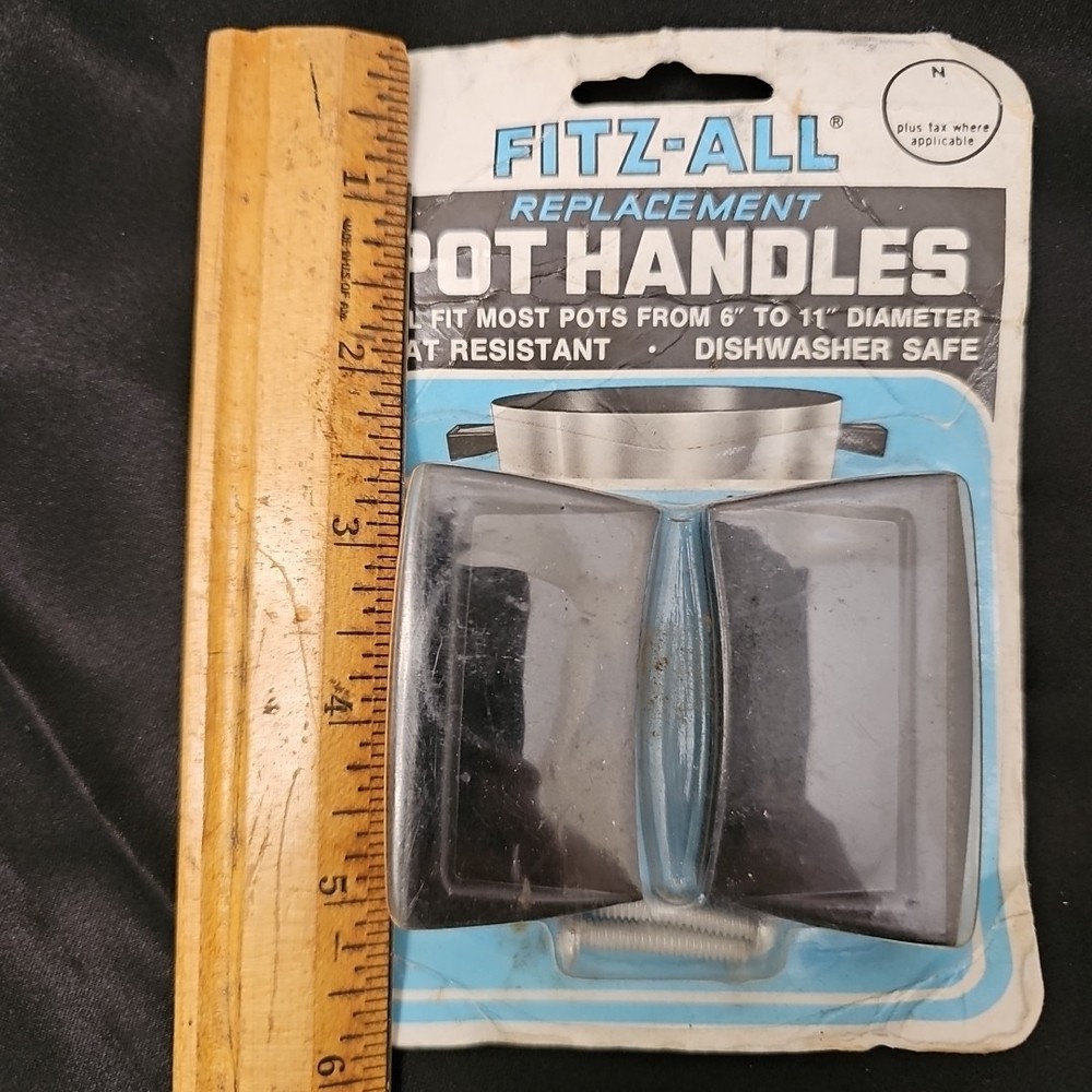 Fitz-All Plastic Replacement Pot Handles Black NOS