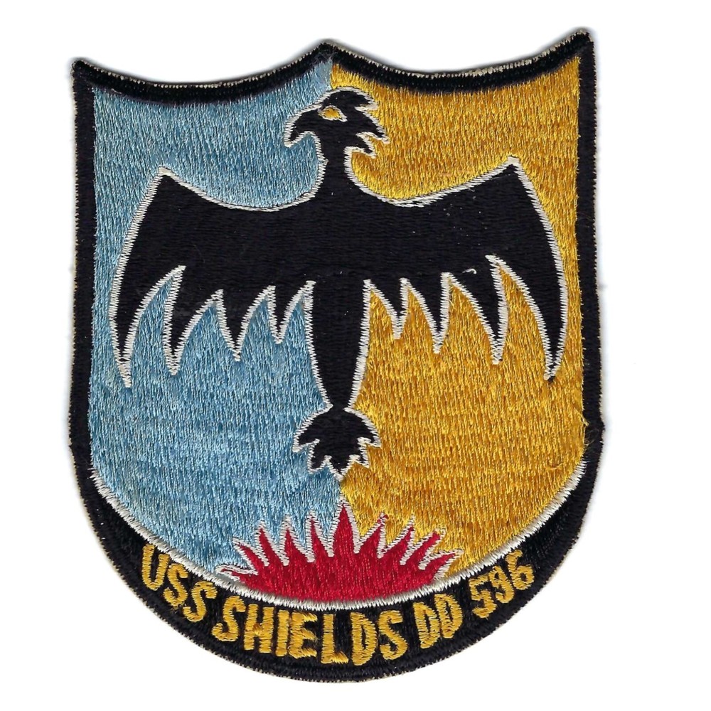ORIGINAL 60's-70s USS SHIELDS DD-596 (JAPANESE MADE) patch