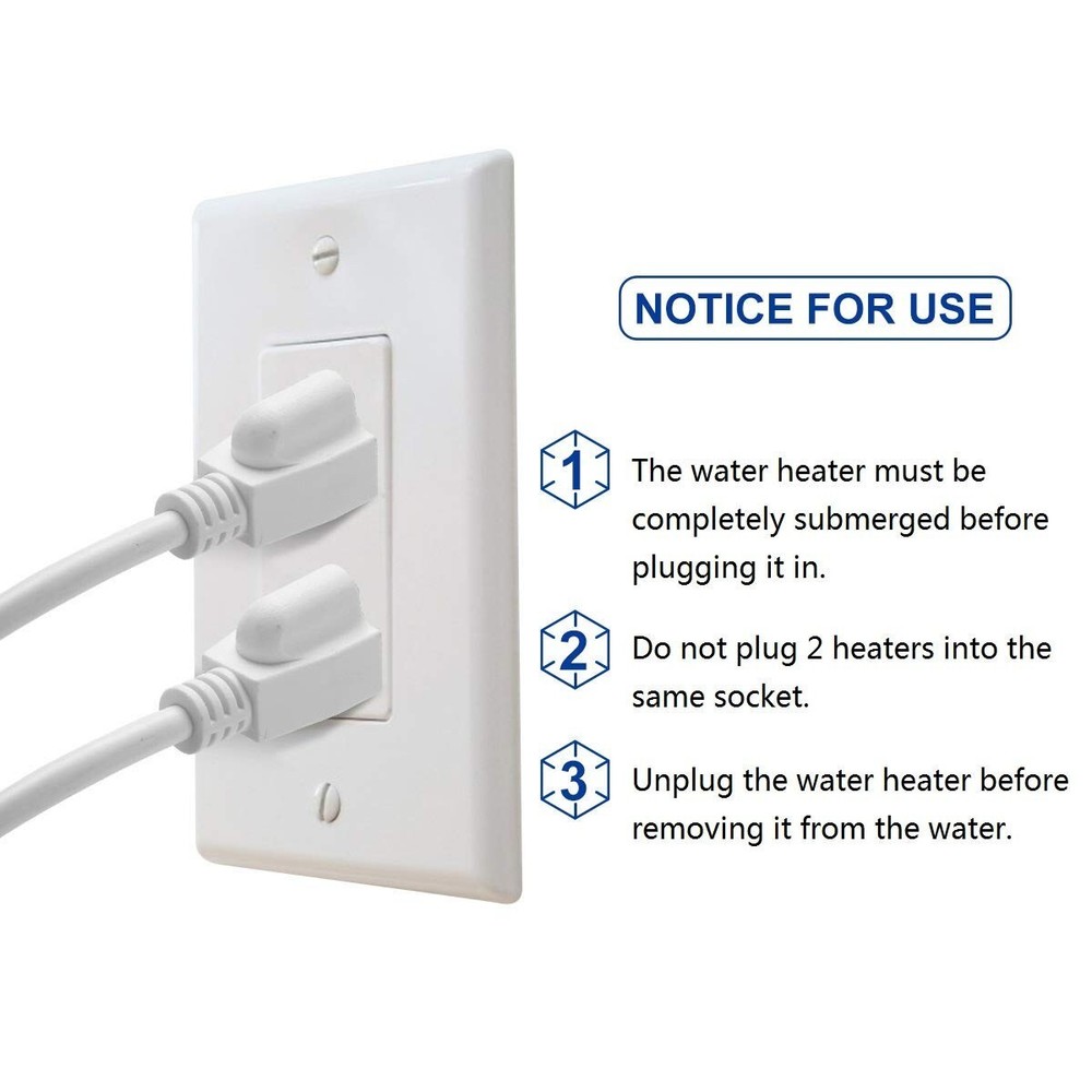 Electric Pool Water Heater Portable Hot Bath Tub Warmer Heating Element 1500W