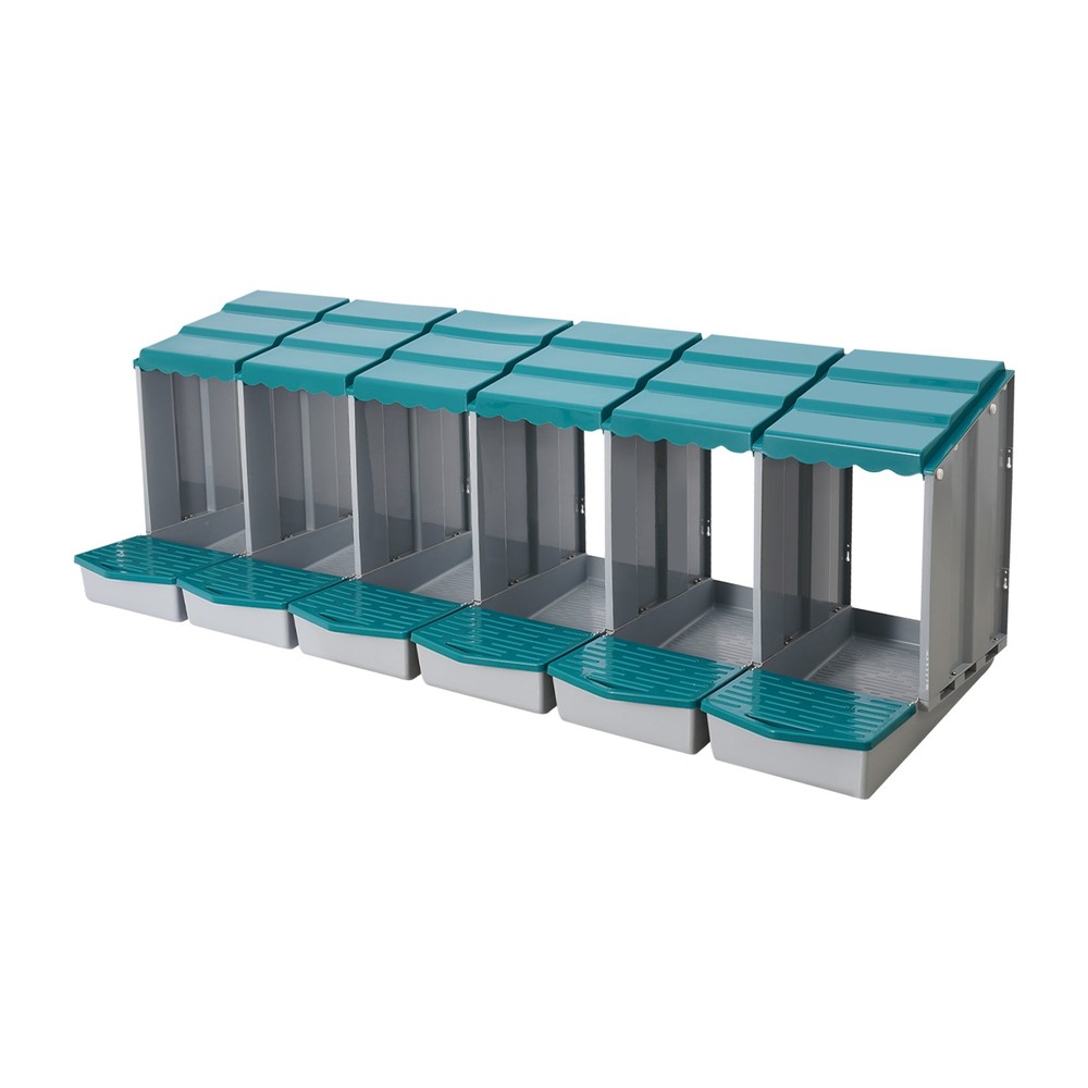 6 Hole Chicken Nesting Box Hen Laying Boxes Nesting Box for Laying Egg Green