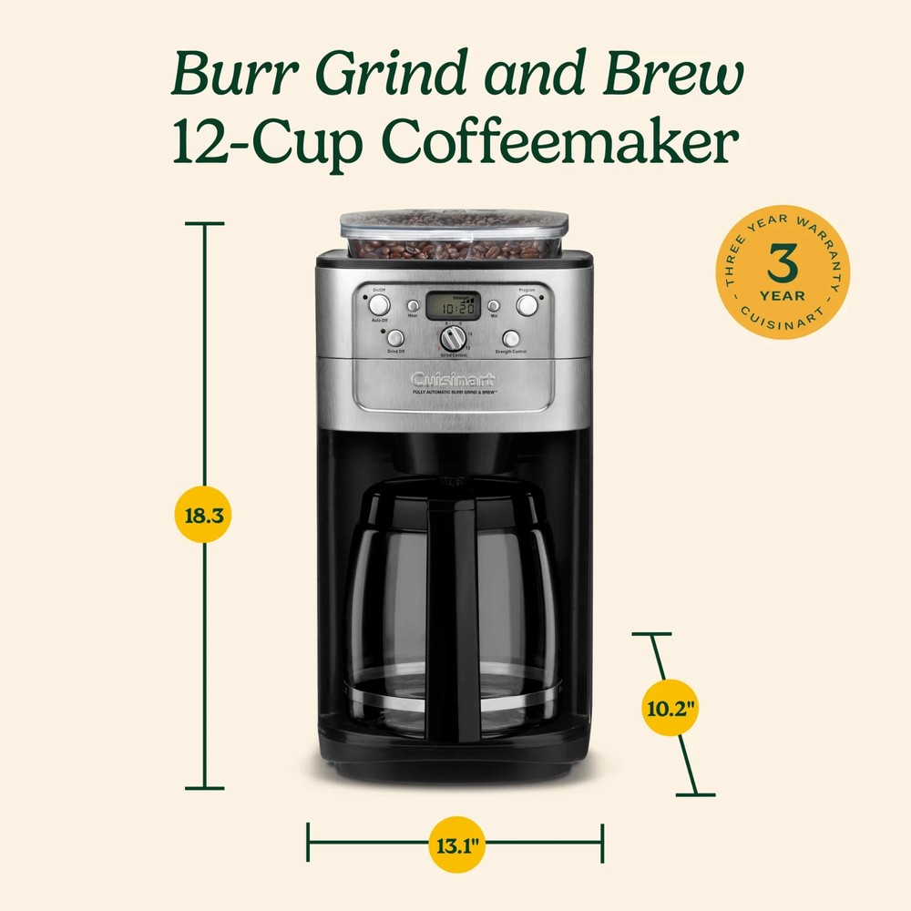 Cuisinart Burr Grind & Brew 12 Cup Automatic Coffee Maker