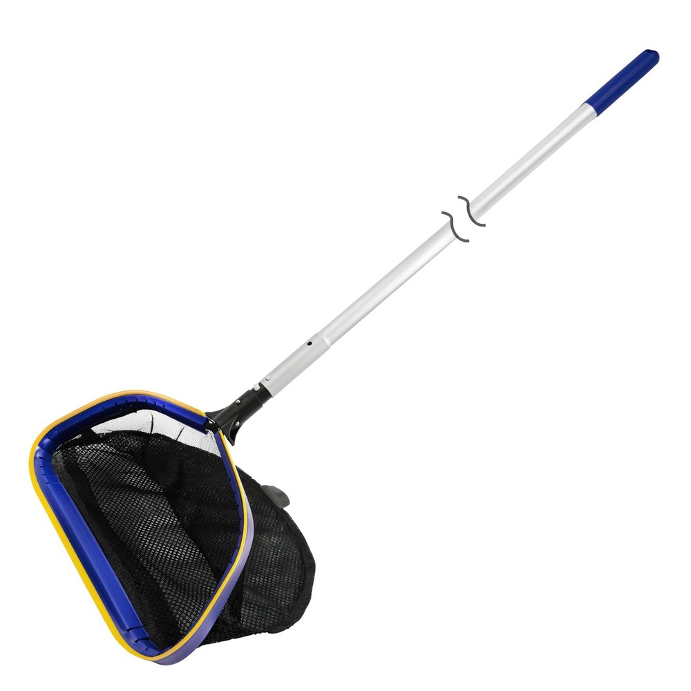 Poolvio Pool Deep Skimmer Net with 3ft-10ft 1.0mm Thick Adjustable Telescopic