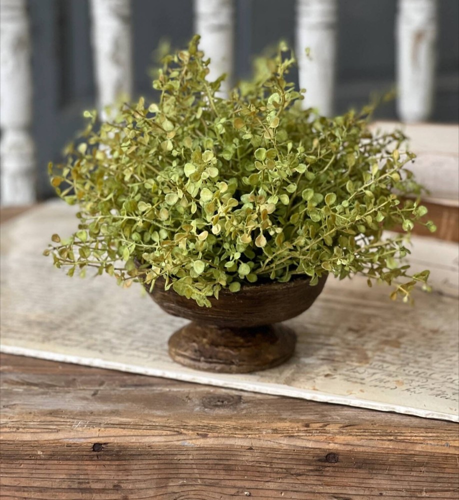 7" Baby's Grass Half Sphere Floral Accent Decor