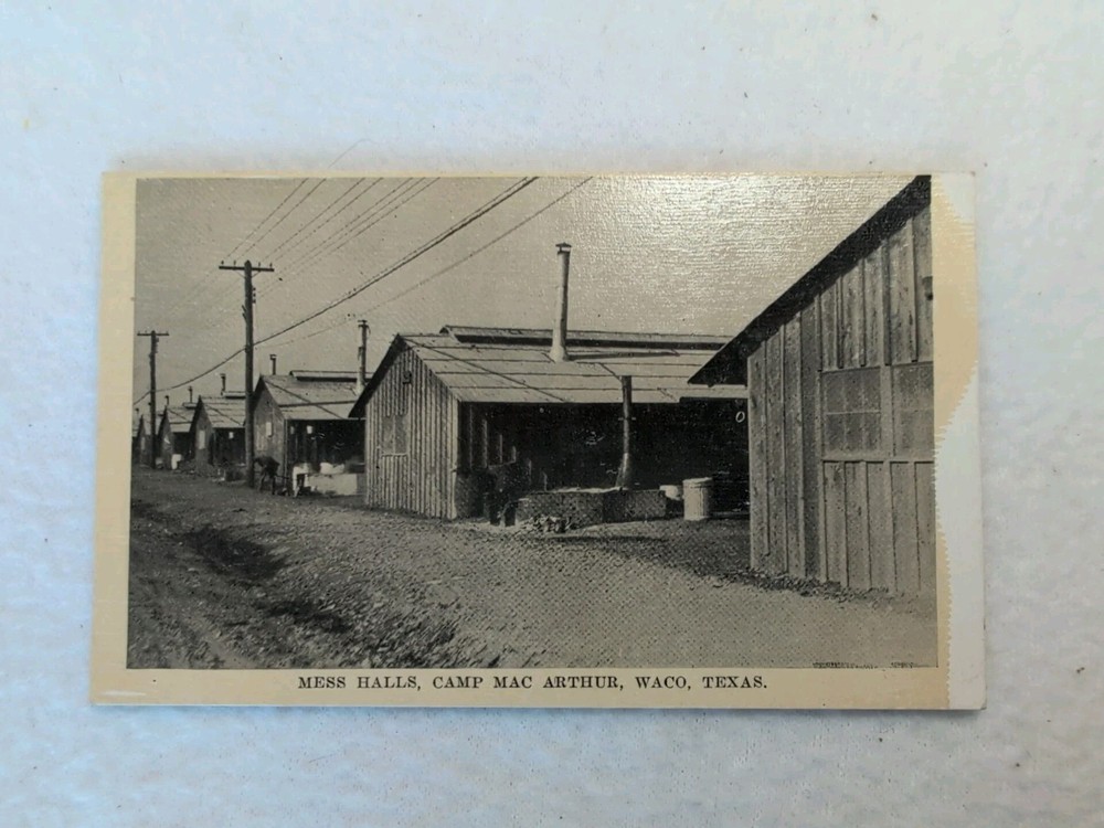 Camp Mac Arthur Waco Texas RPPC Postcard  Mess Halls