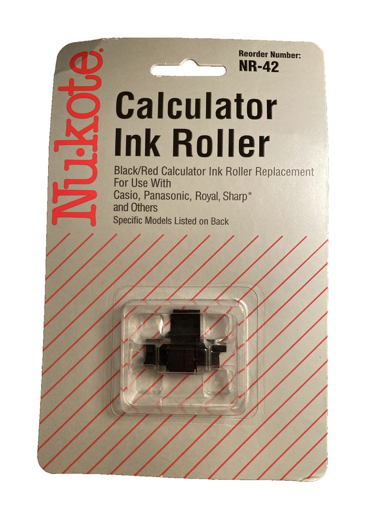 Porelon NR-42 Calculator Ink Roller Black Red Casio Sharp New