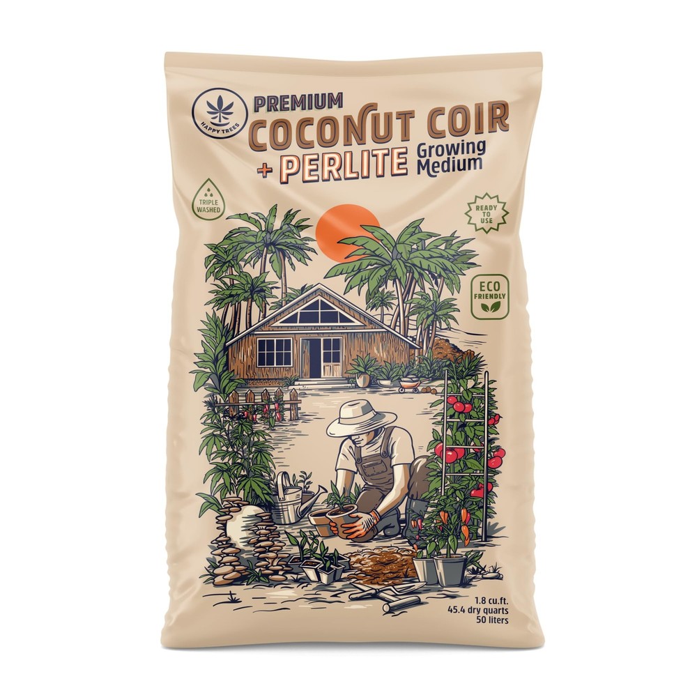 Happy Trees Coco Coir and Perlite Growing Medium, Potting Mix, SeedStarting, ...