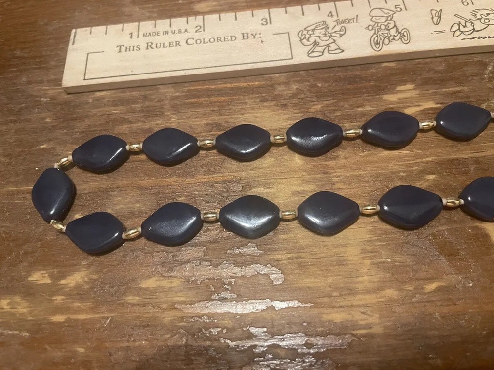 Tumbled Blue Stone Bead Styled Necklace