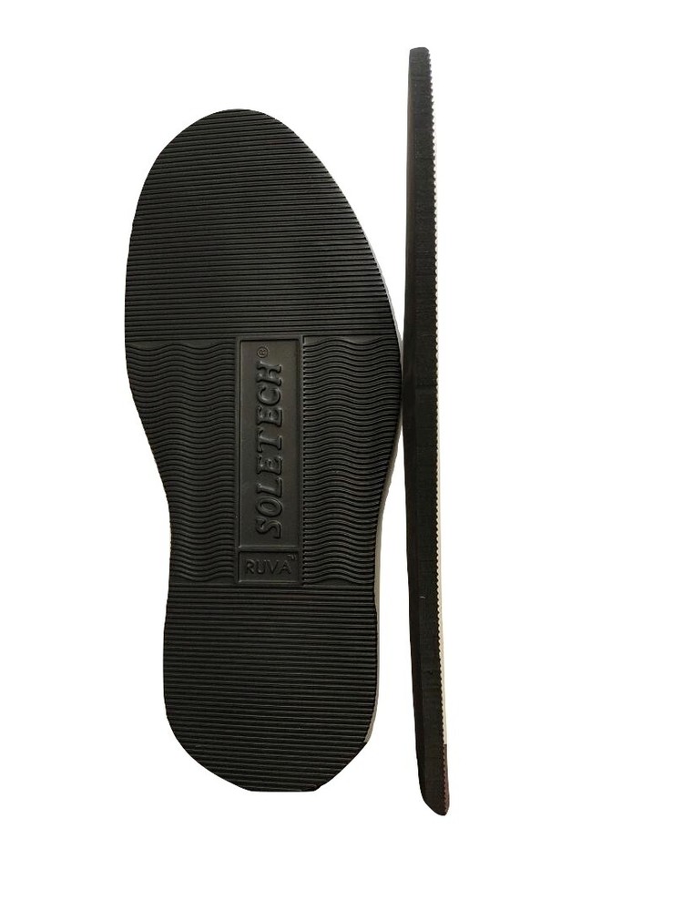 SoleTech RUVA Rubber Sole 7.5mm Black, 1 pair