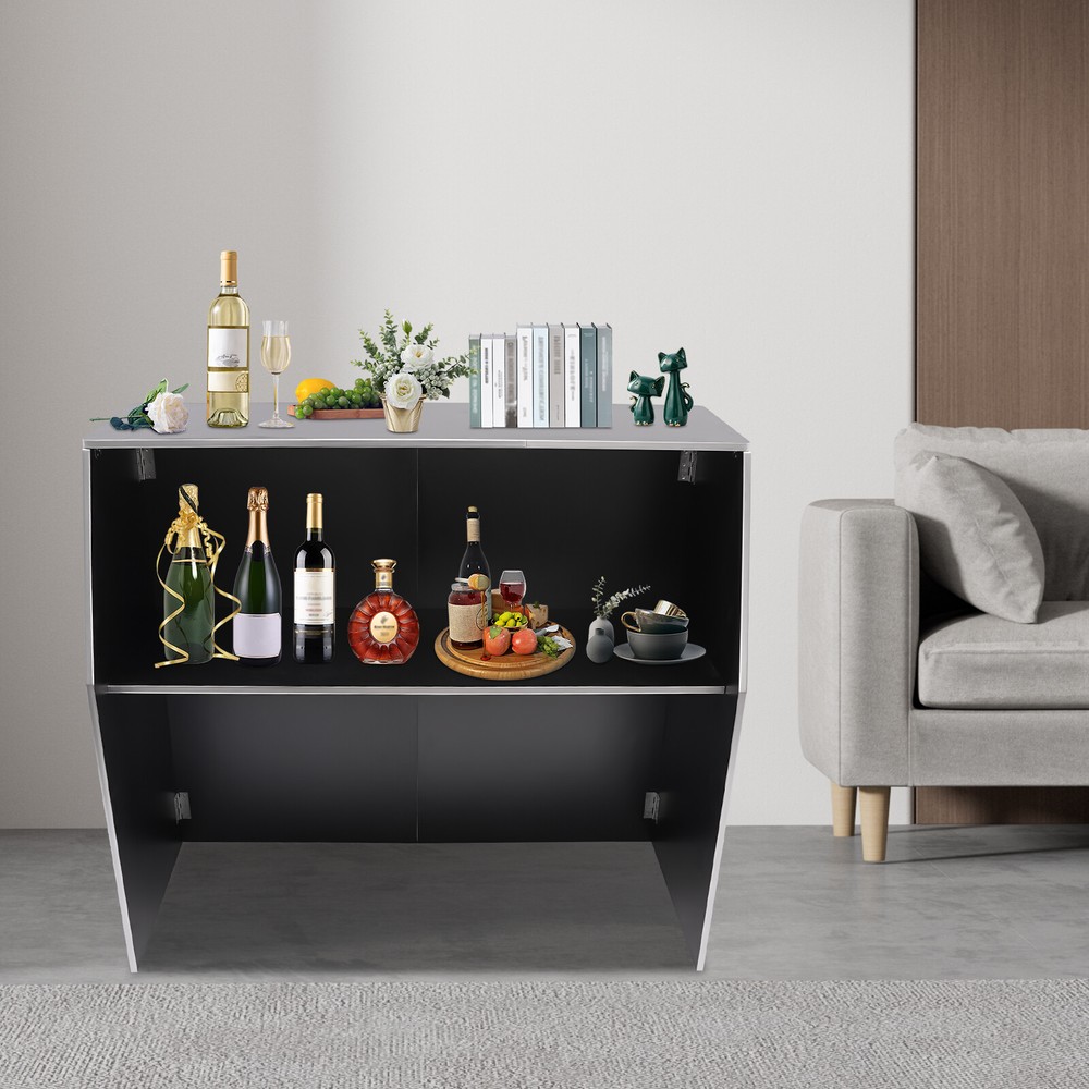 Rectangular Bar Cabinet Foldable Event Bar Portable Bar Cabinet Freestanding