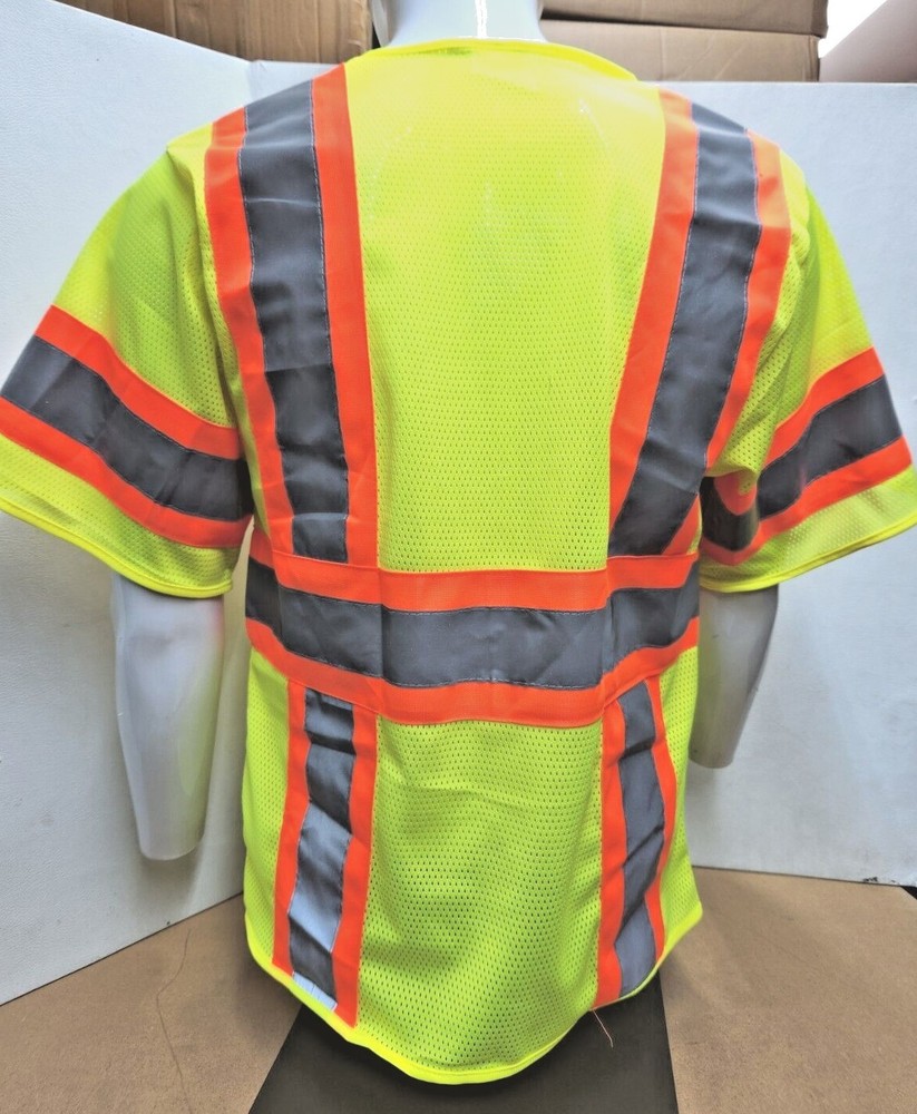 FX High Visibility YELLOW Class 3 Safety Vest Solid Reflective FXSV CLASS 3