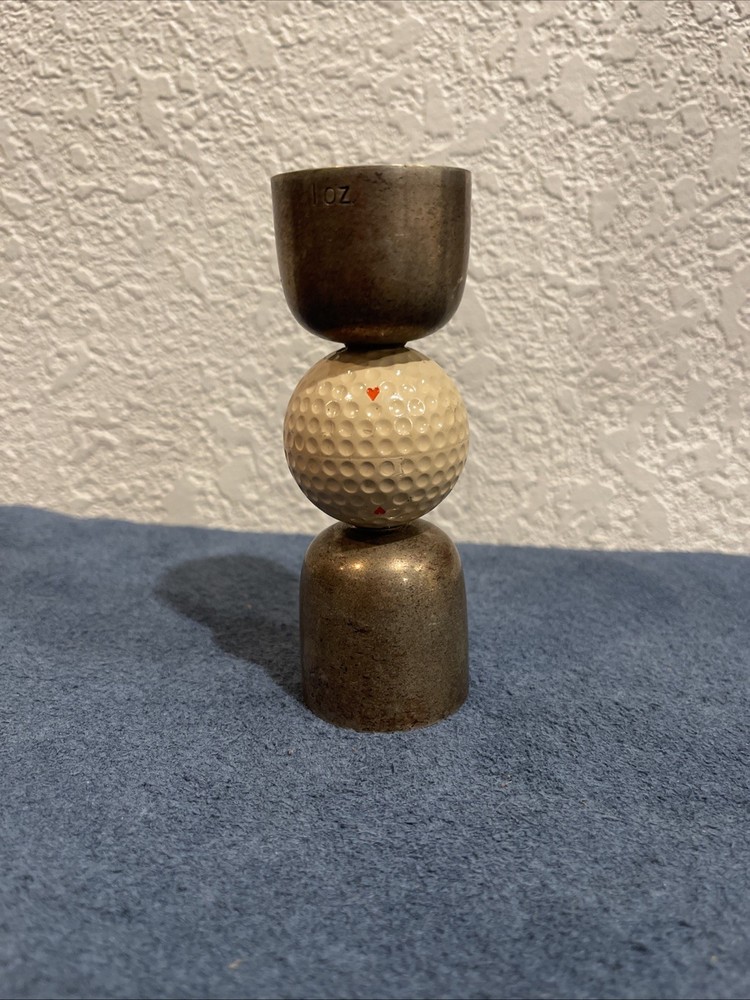 1950s Silver plated golf drinks  Measure