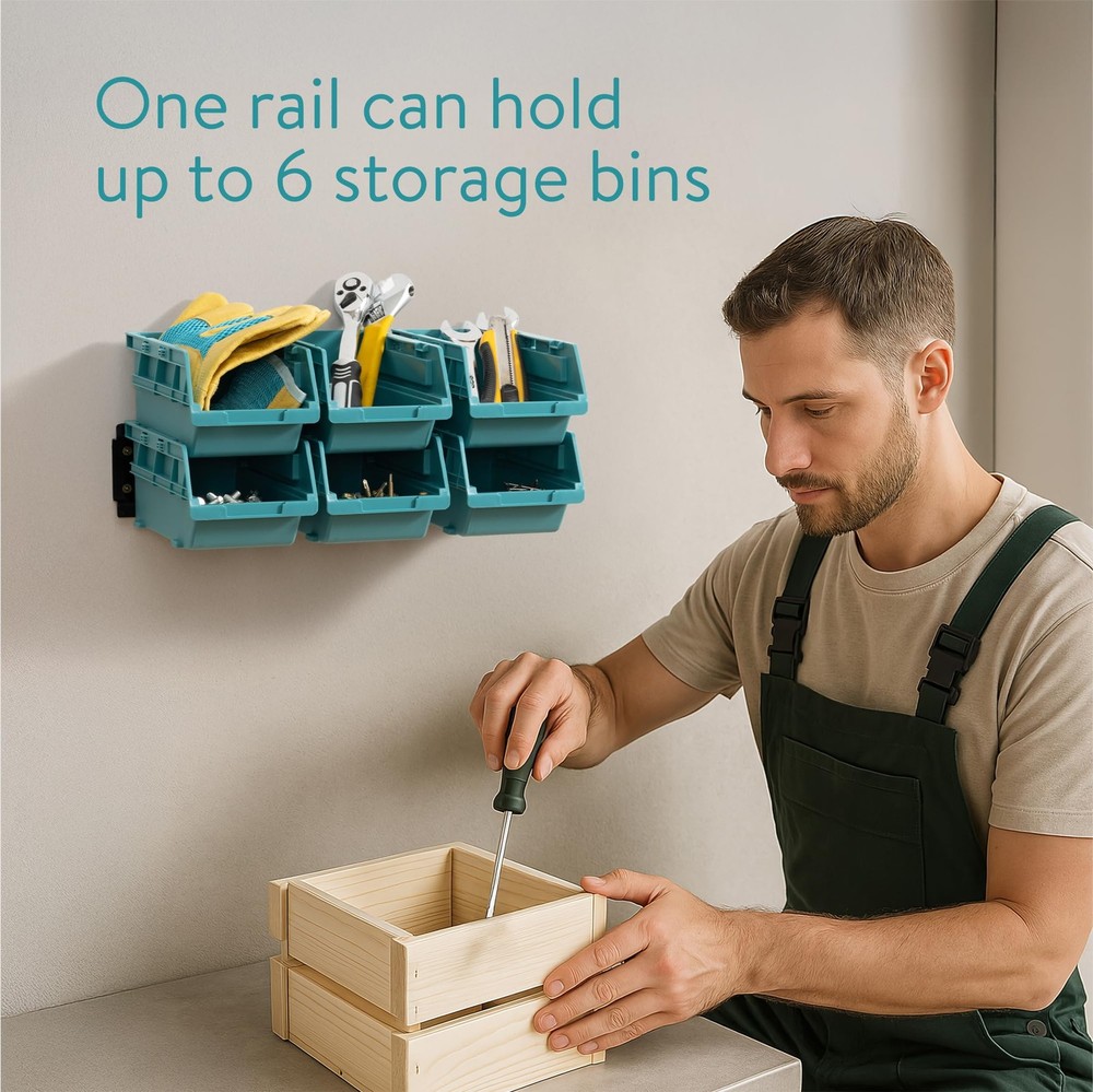 Storage Bins - Interlocking Plastic Van Boxes - Wall Mounted Compartments for...