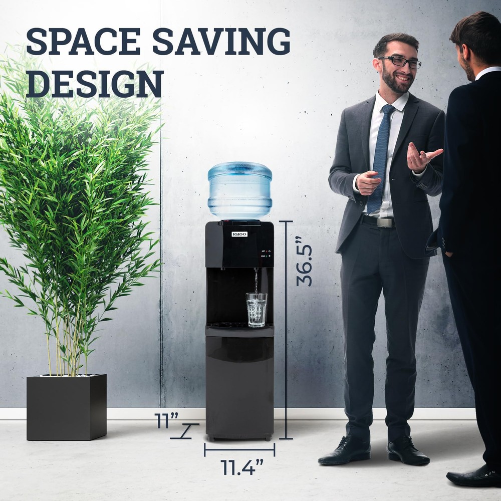 Top Loading Water Cooler with Removable Drip Tray & Energy-Saving Features- W...