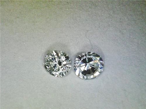 Diamond matched pair 3mm round brilliant lab created accent stones