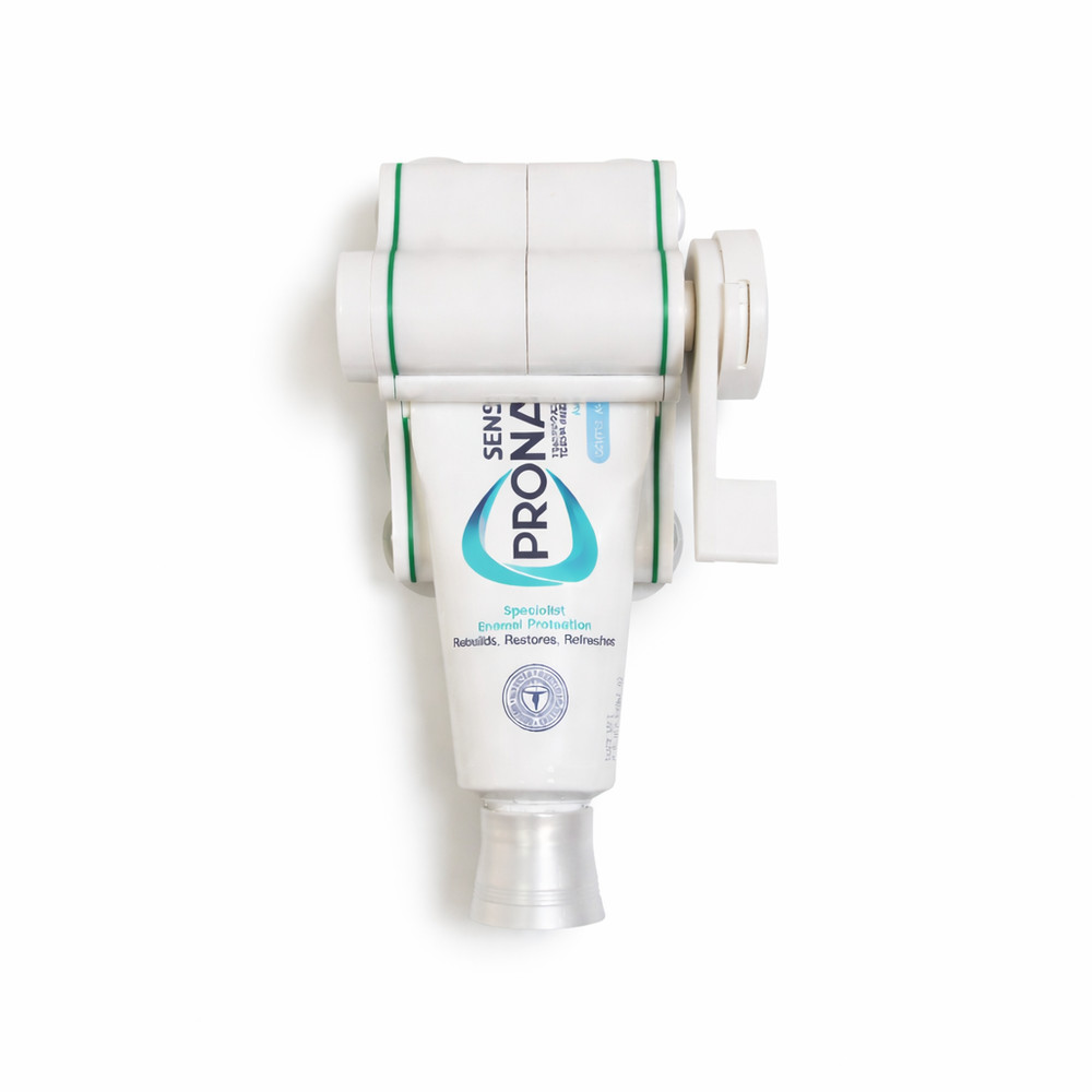 UZTEK Toothpaste Dispenser, One-Hand Operation, Wall Mounted, Quick installation