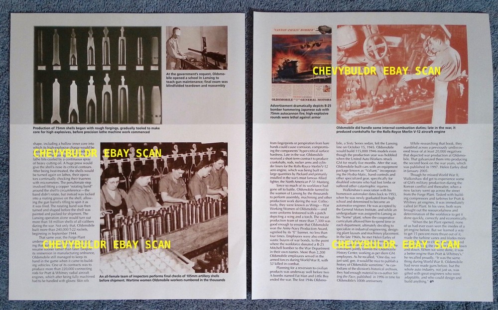 History Info Article Oldsmobile During World War II "Lightning from Lansing'