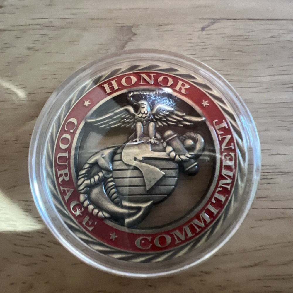 U.S. Marine Corps Courage Honor Commitment Coin Bronz. Lot 331
