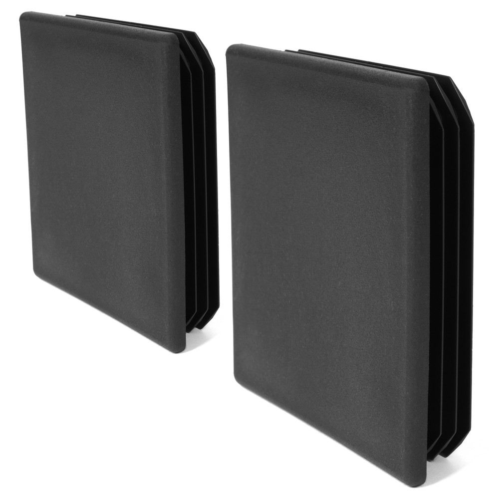 New 4" 2 Pack Square Rubber Bumper Plug End Cap Cover for RV Camper Trailer