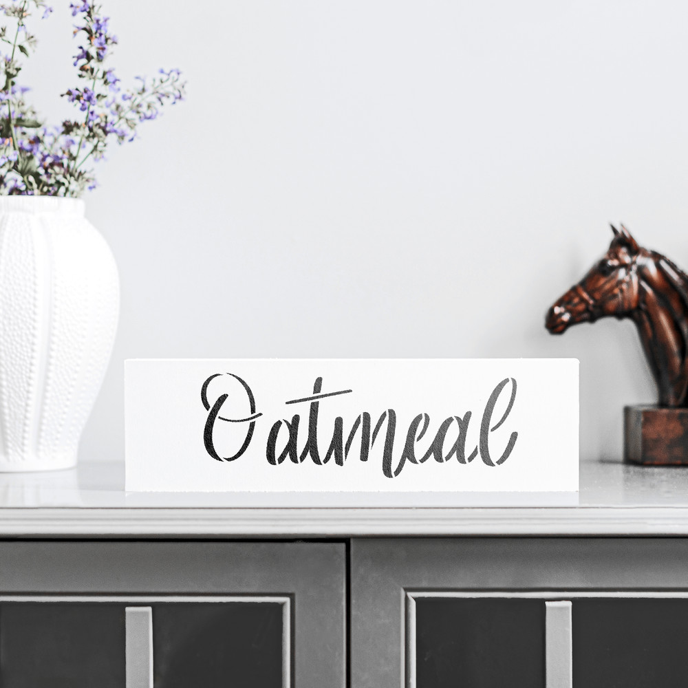 Kitchen Label Oatmeal Stencil