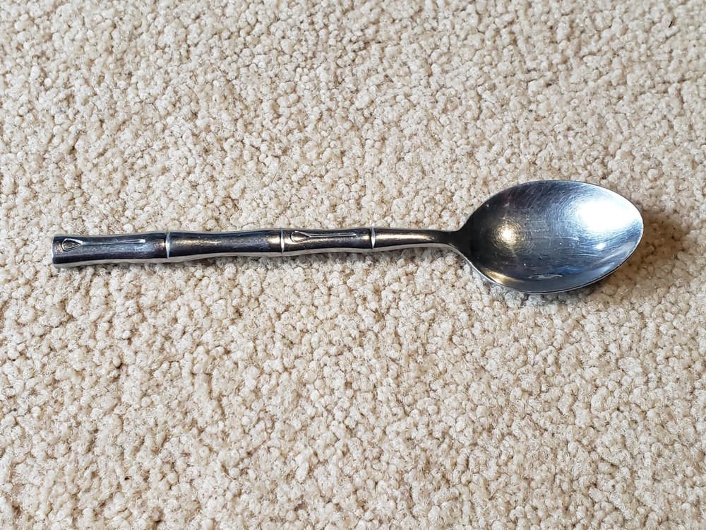 Hampton Silversmith Bamboo Pattern Flatware Lot Of 19 Pieces Teaspoon Free Ship!