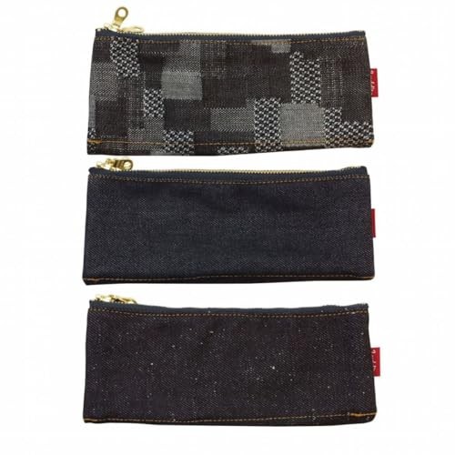 Luddite Bendy Pencil Case Denim Patchwork LDD-BNPN-101