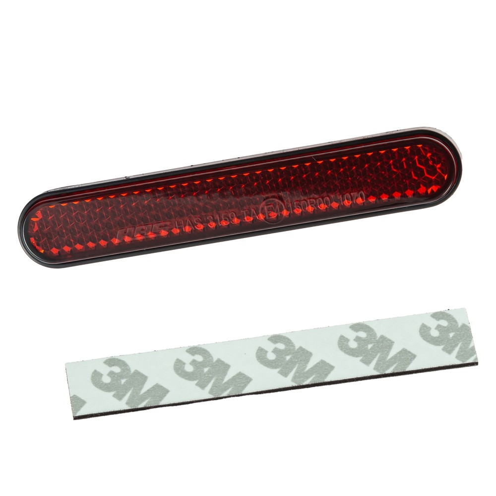 Curved Fork Adhesive Reflector Rounded 85 X 13 X 8 Red