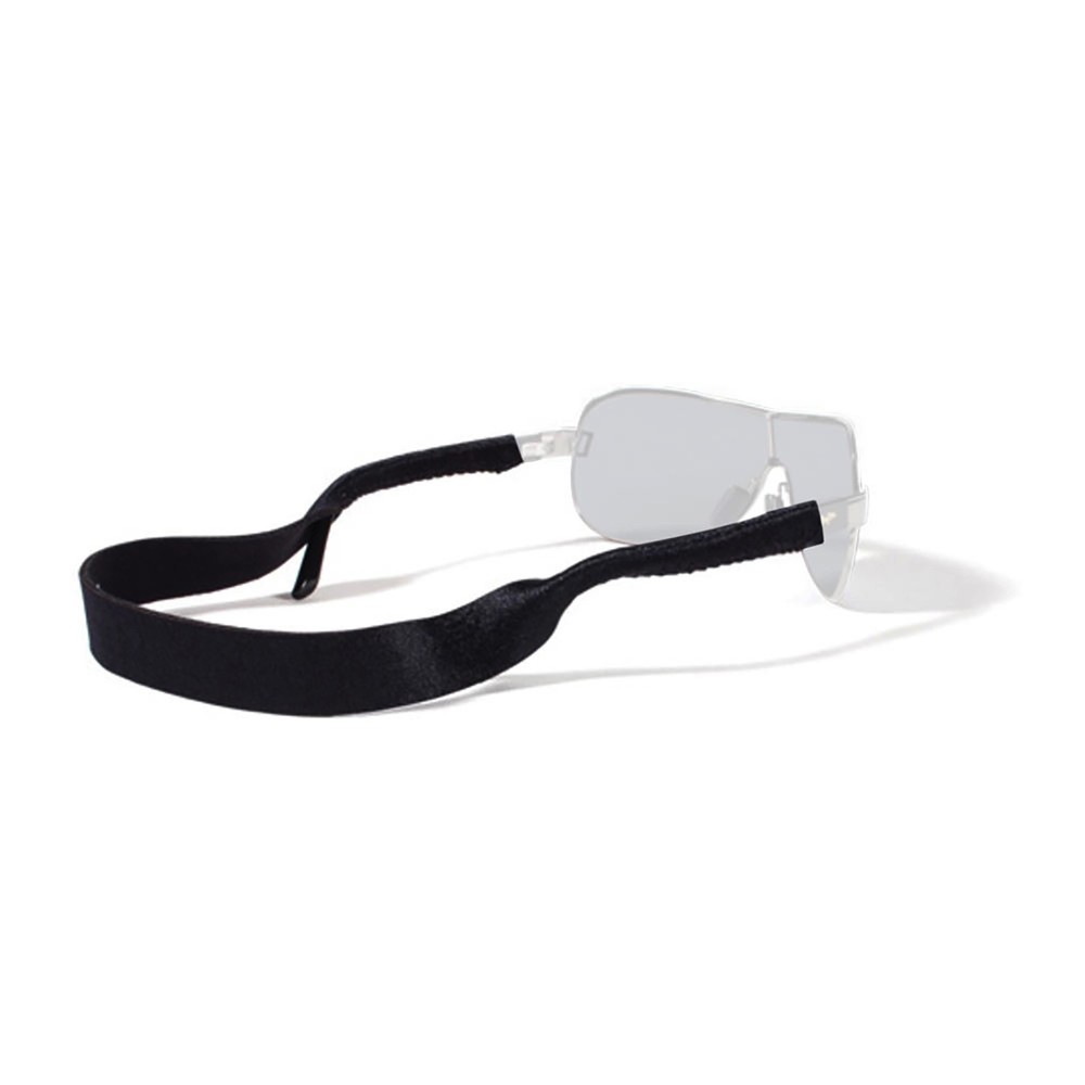 Croakies Original Solid Eyewear Retainer, M/L 11-17mm - Black (2-Pack)