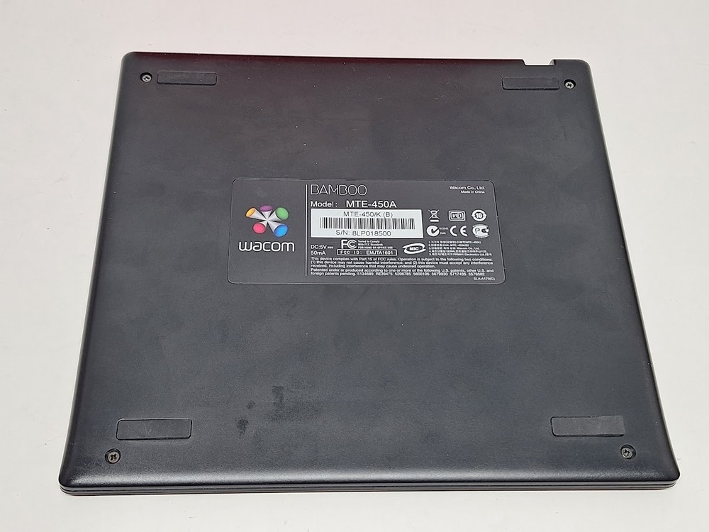 Wacom Bamboo Graphics Tablet Model MTE-450A Black