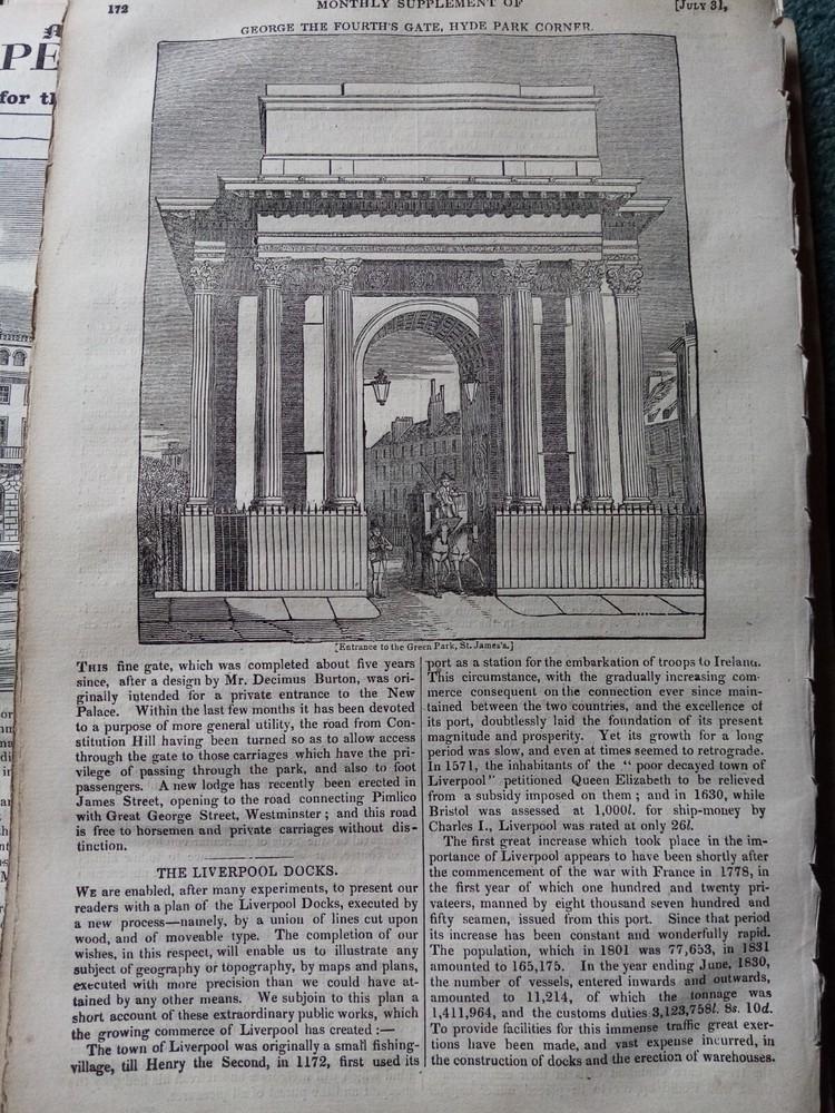 Kvc45  Ephem 1832 original article Liverpool docks