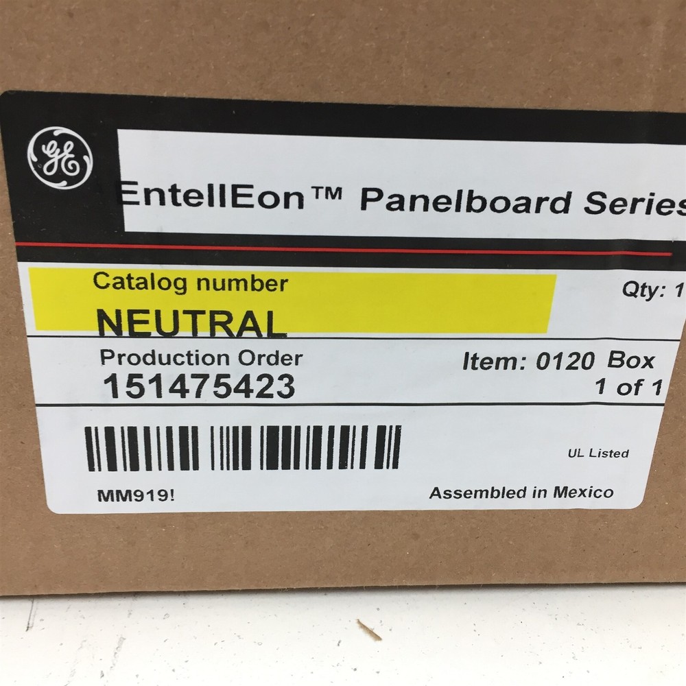 GE EntellEon Panelboard Series Neutral Kit NEU08ION