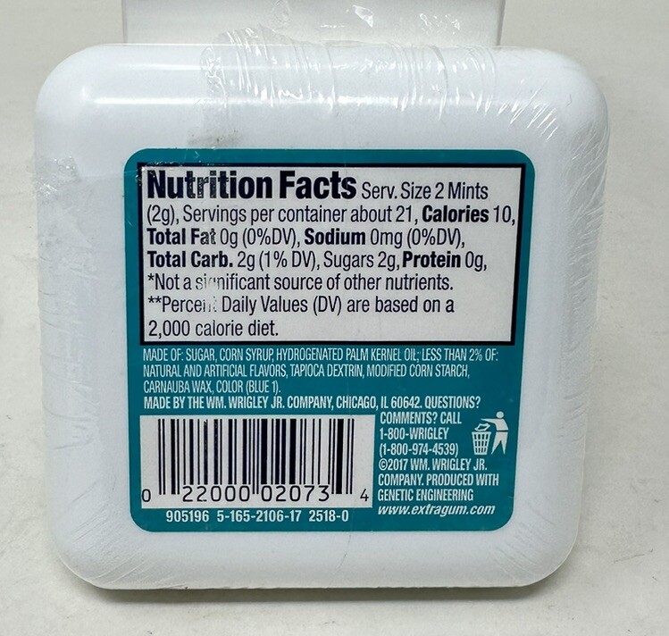 Wrigley’s Extra Chewy Mints Polar Ice Discontinued Candy